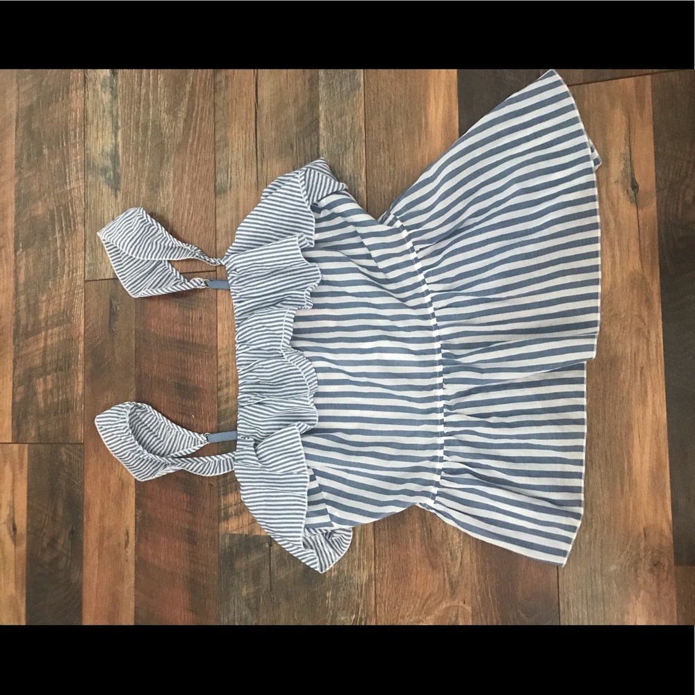 striped ruffle top